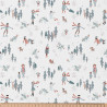 Printed Cotton SNOWTIME White / Blue